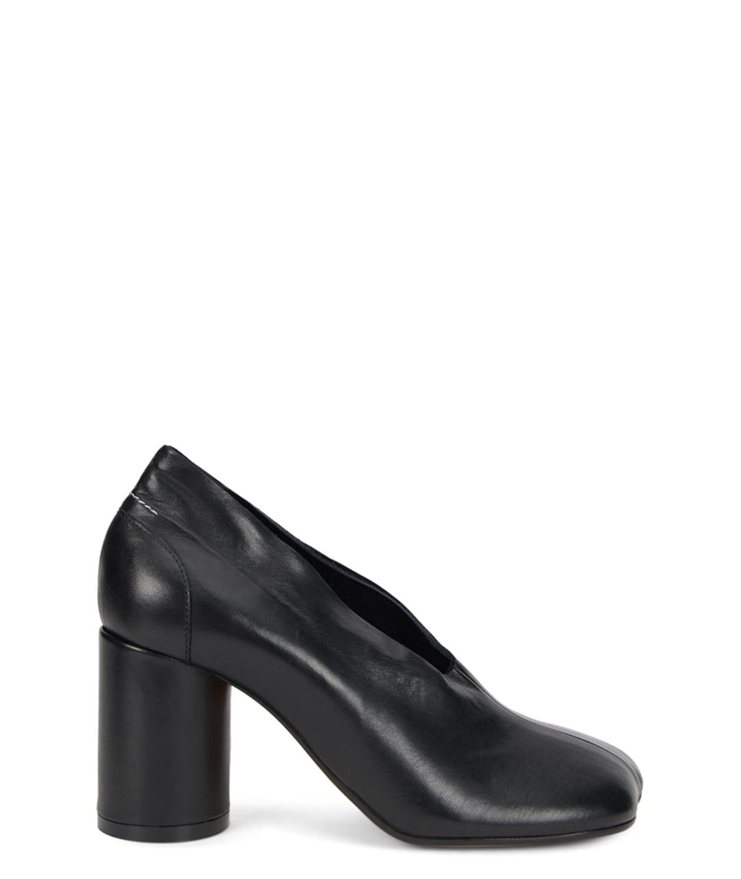 MM6 MAISON MARGIELA Черные кожаные туфли, фото 1