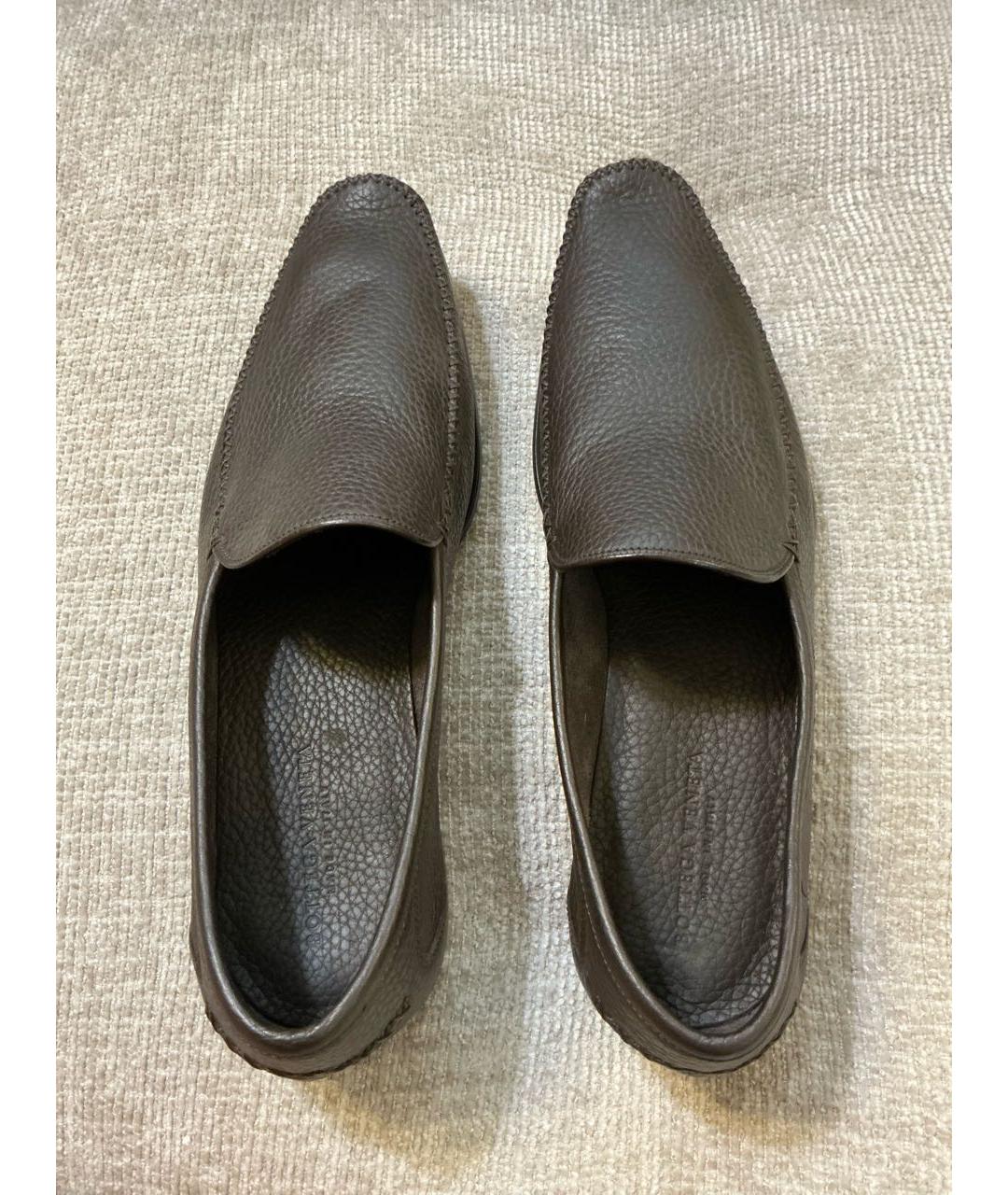 BOTTEGA VENETA Коричневые кожаные мокасины, фото 3