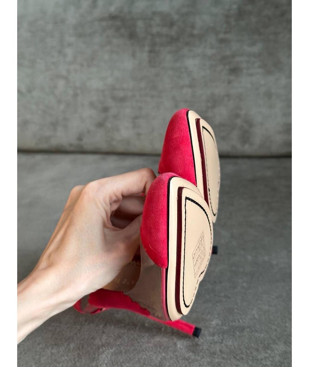 CHARLOTTE OLYMPIA Красные замшевые туфли, фото 7