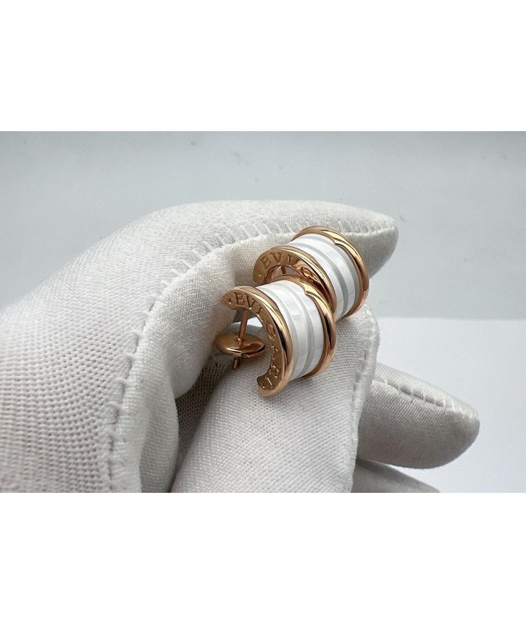 BVLGARI Золотые серьги из розового золота, фото 3