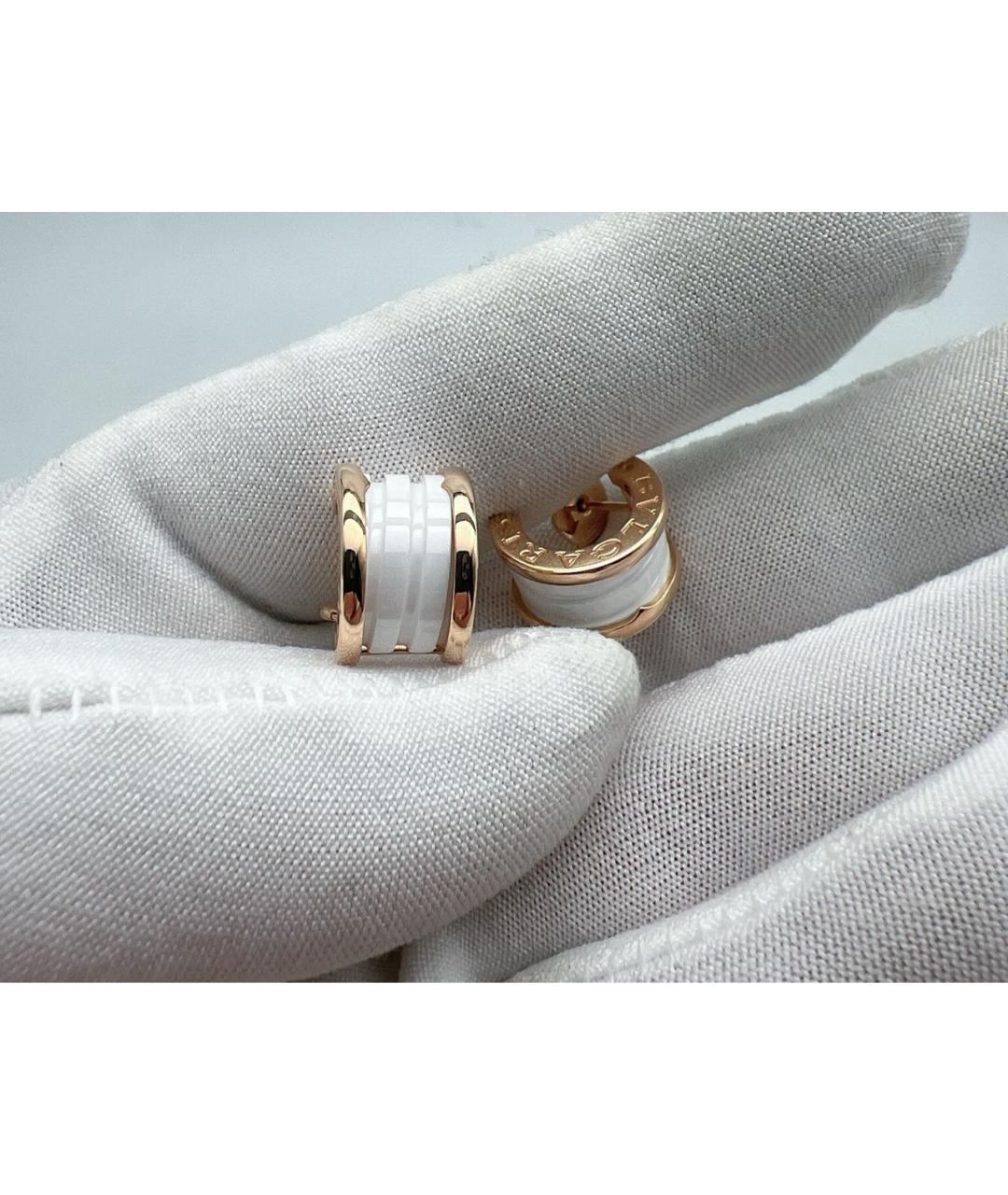 BVLGARI Золотые серьги из розового золота, фото 5
