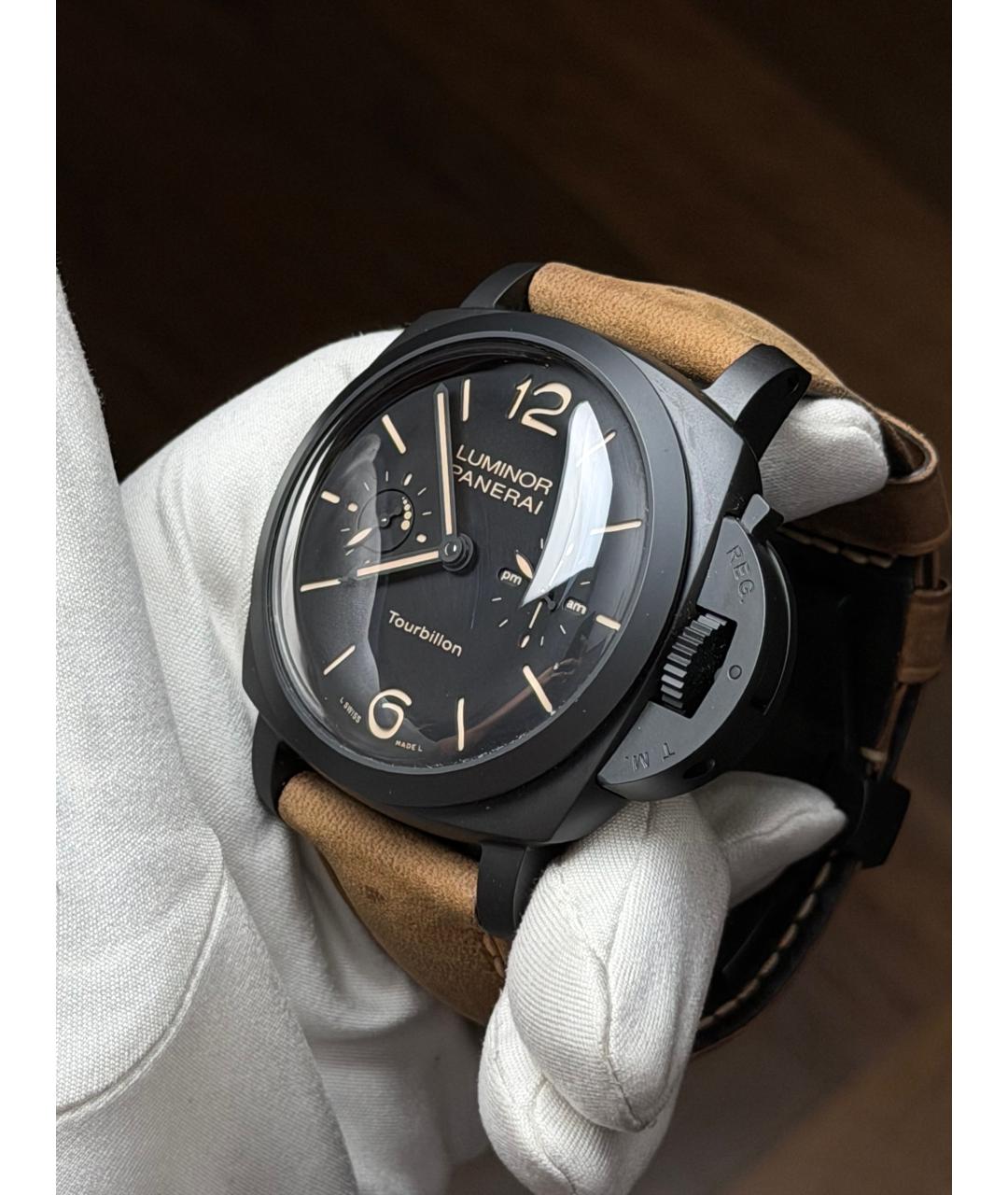 PANERAI Черные керамические часы, фото 4