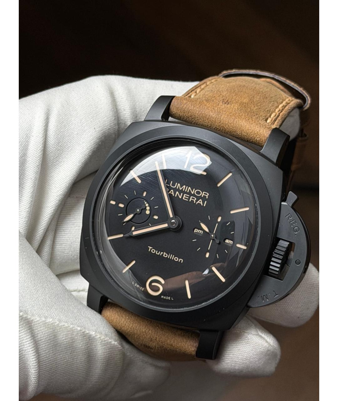 PANERAI Черные керамические часы, фото 3