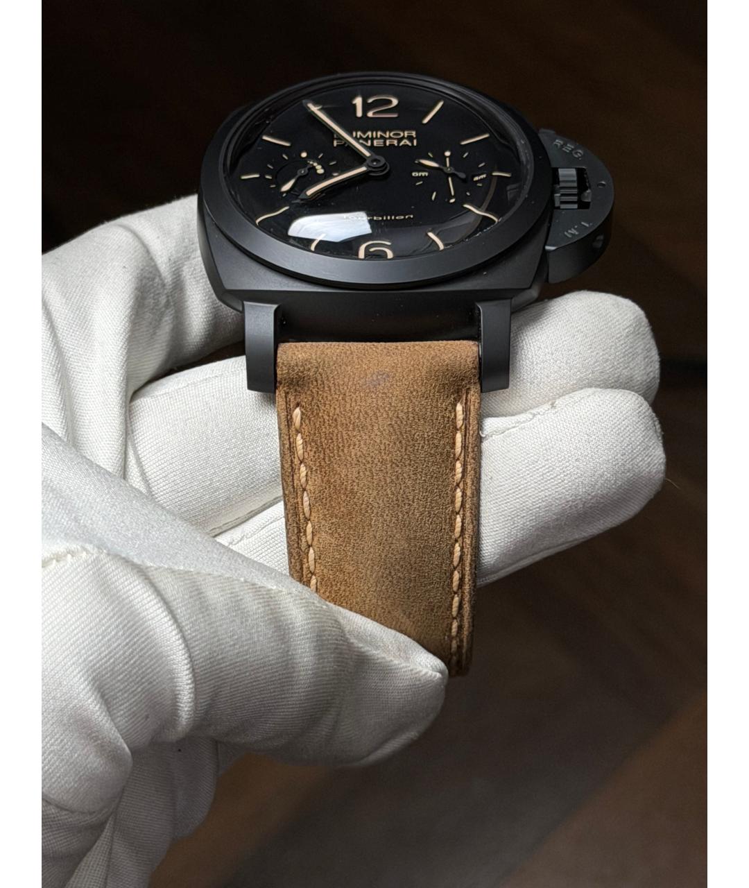 PANERAI Черные керамические часы, фото 7
