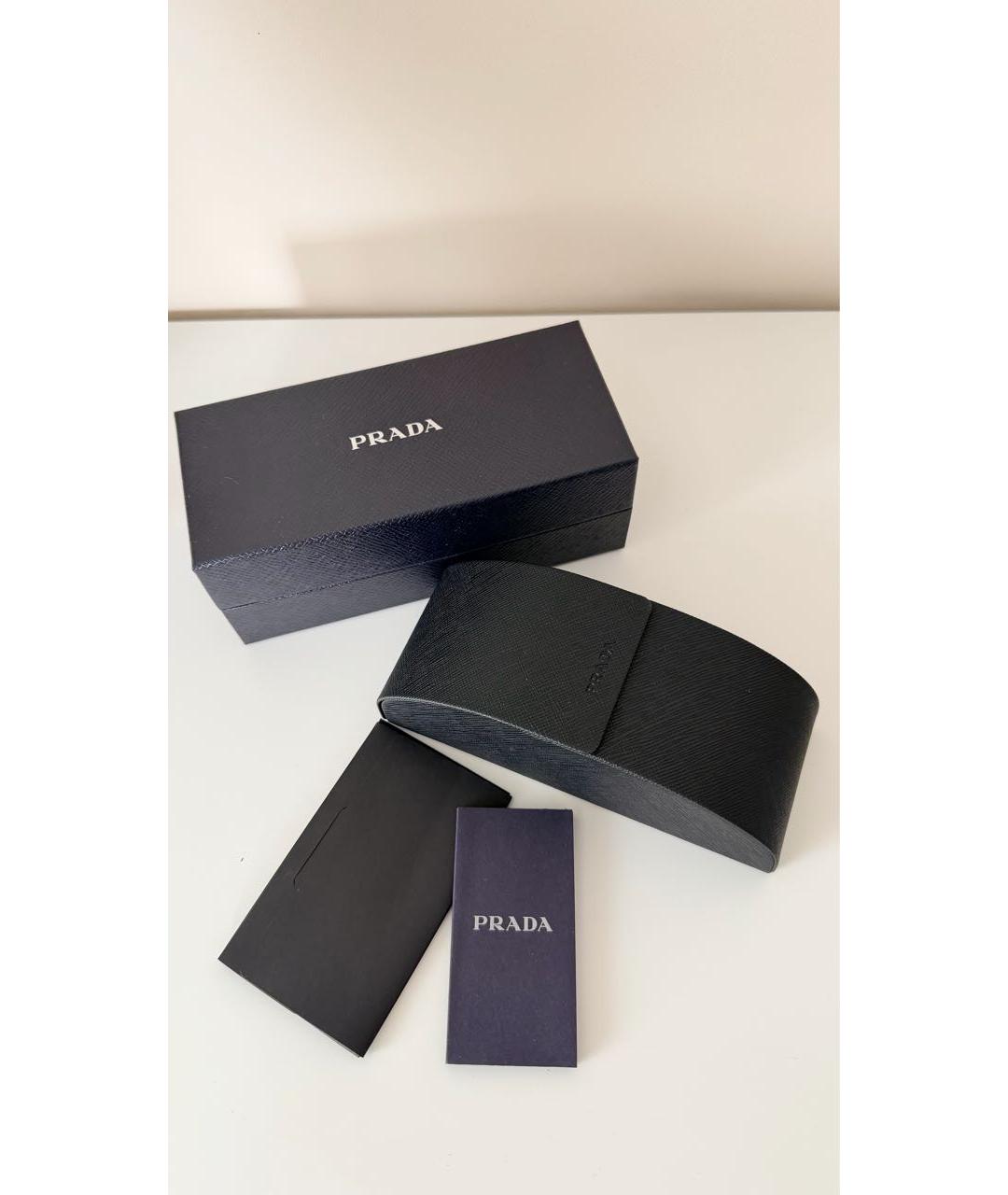 PRADA Коричневые пластиковые солнцезащитные очки, фото 4