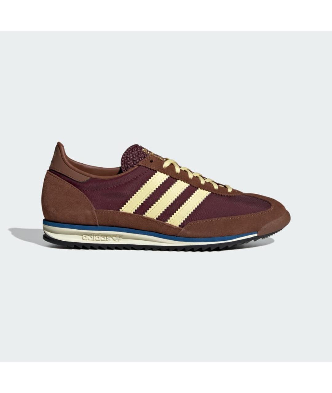 ADIDAS Бордовые замшевые низкие кроссовки / кеды, фото 3