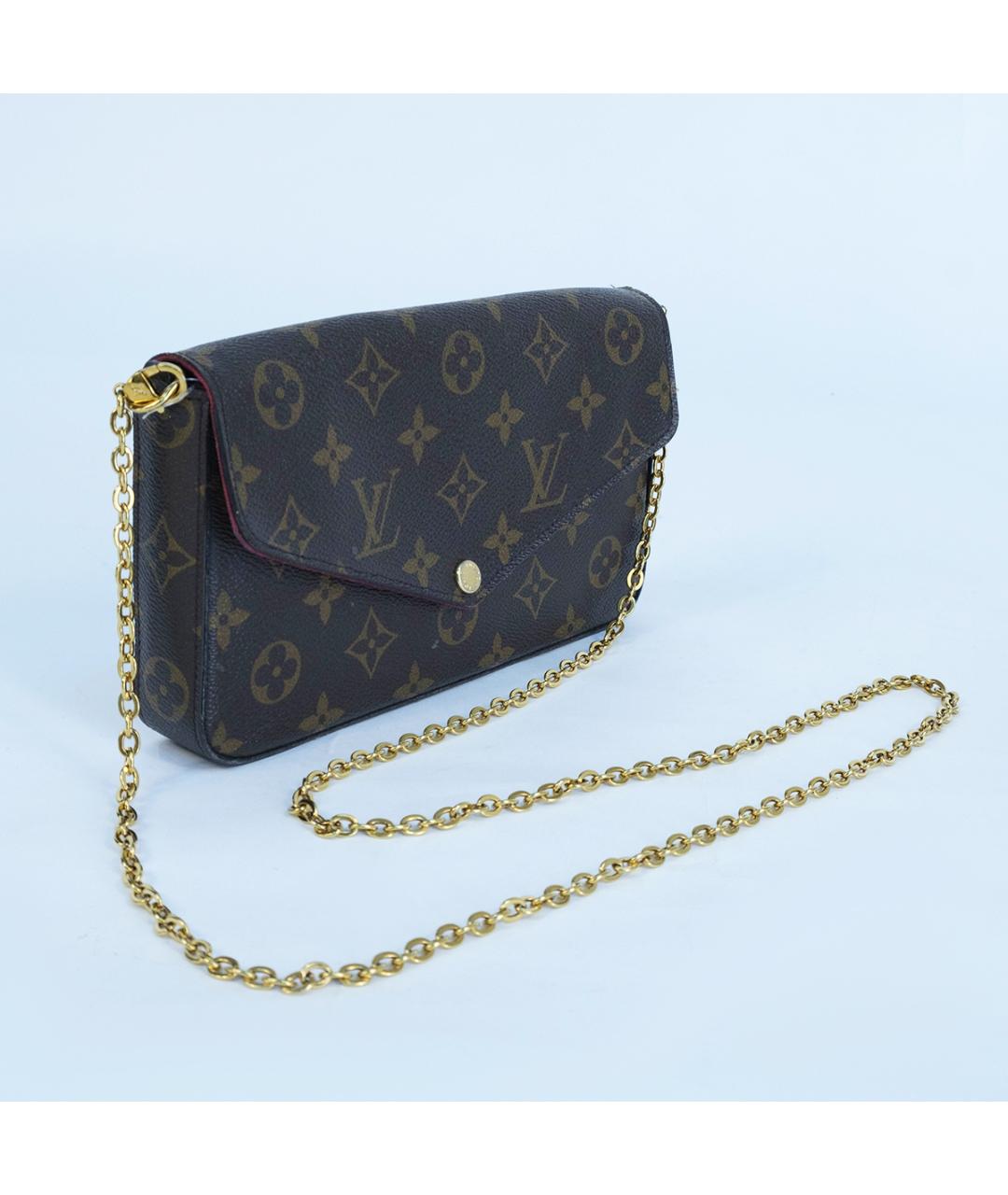 LOUIS VUITTON Коричневая сумка через плечо из канвы, фото 3