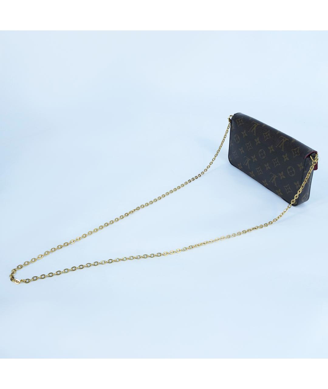 LOUIS VUITTON Коричневая сумка через плечо из канвы, фото 4