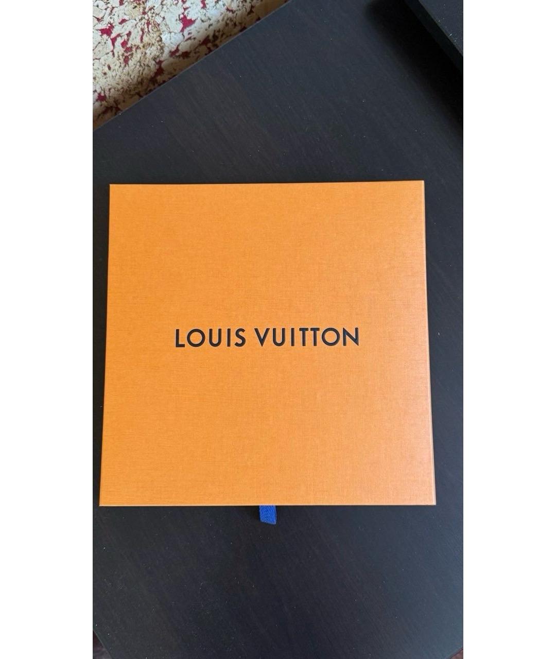 LOUIS VUITTON Серый шерстяной платок, фото 3