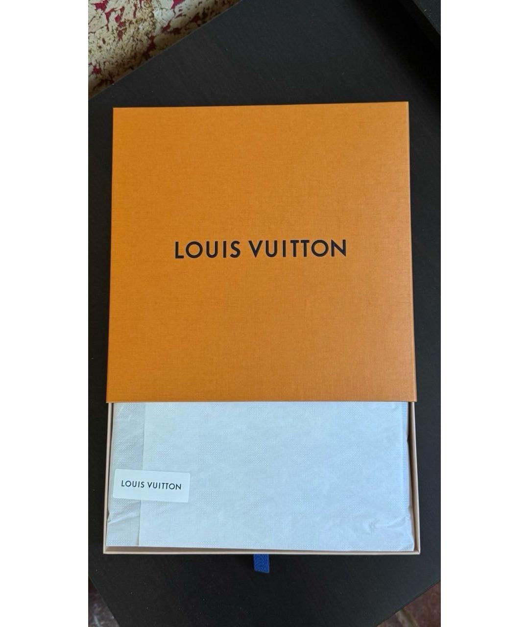 LOUIS VUITTON Серый шерстяной платок, фото 2