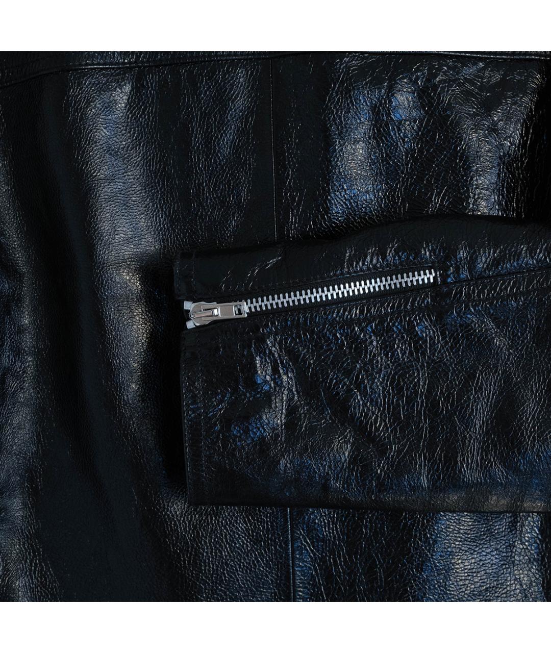 HELMUT LANG Черная кожаная куртка, фото 5
