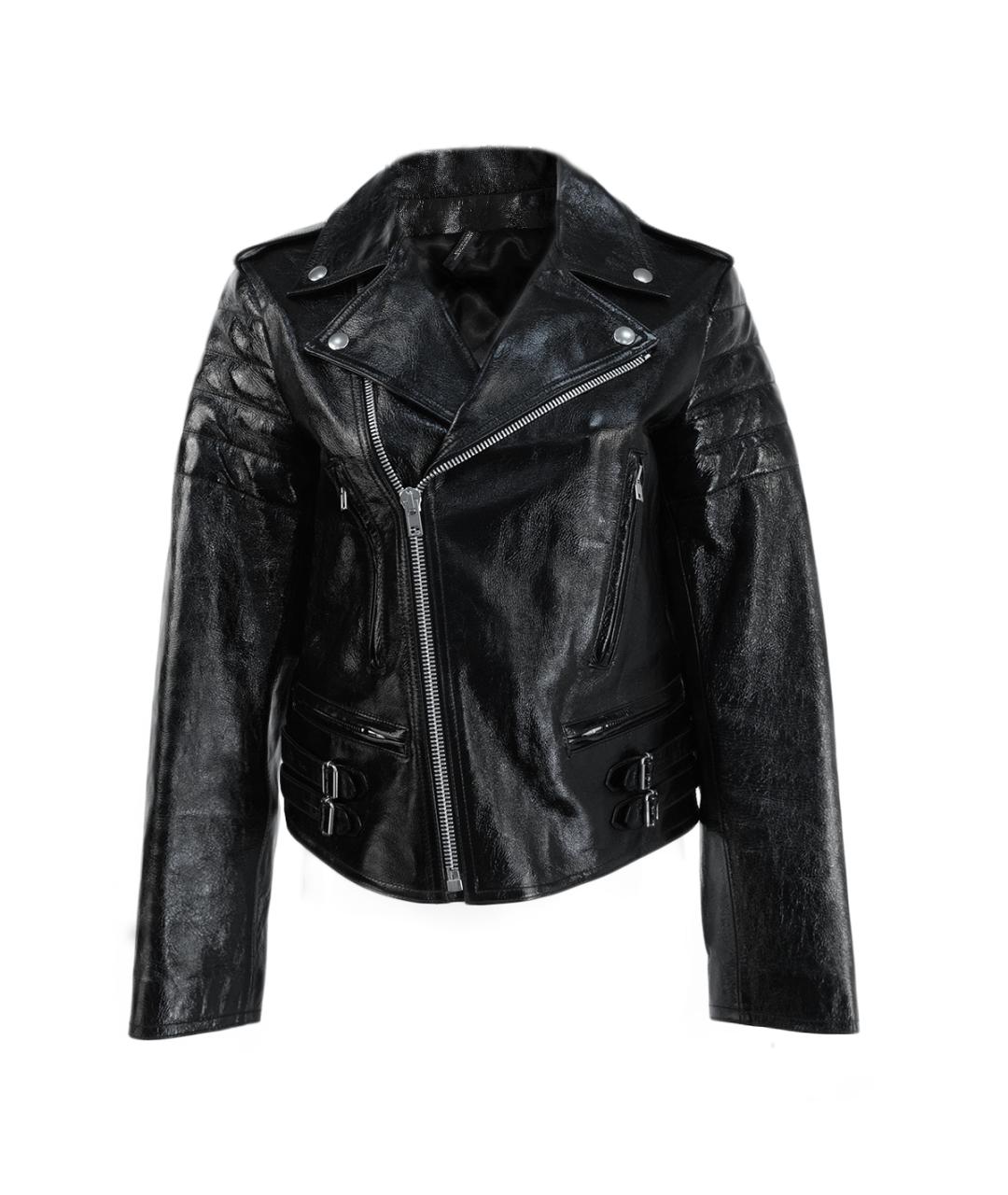 HELMUT LANG Черная кожаная куртка, фото 1