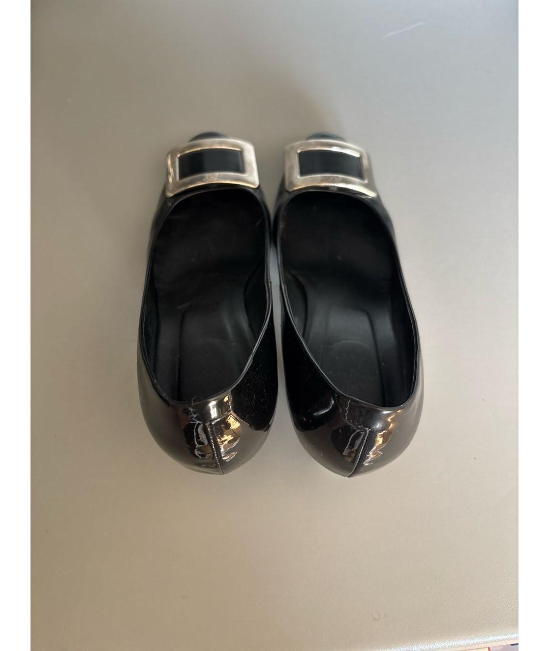 ROGER VIVIER Черные кожаные туфли, фото 4