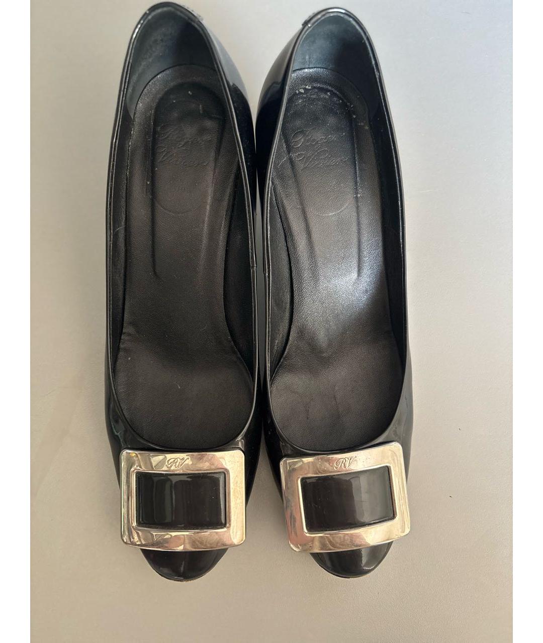 ROGER VIVIER Черные кожаные туфли, фото 3