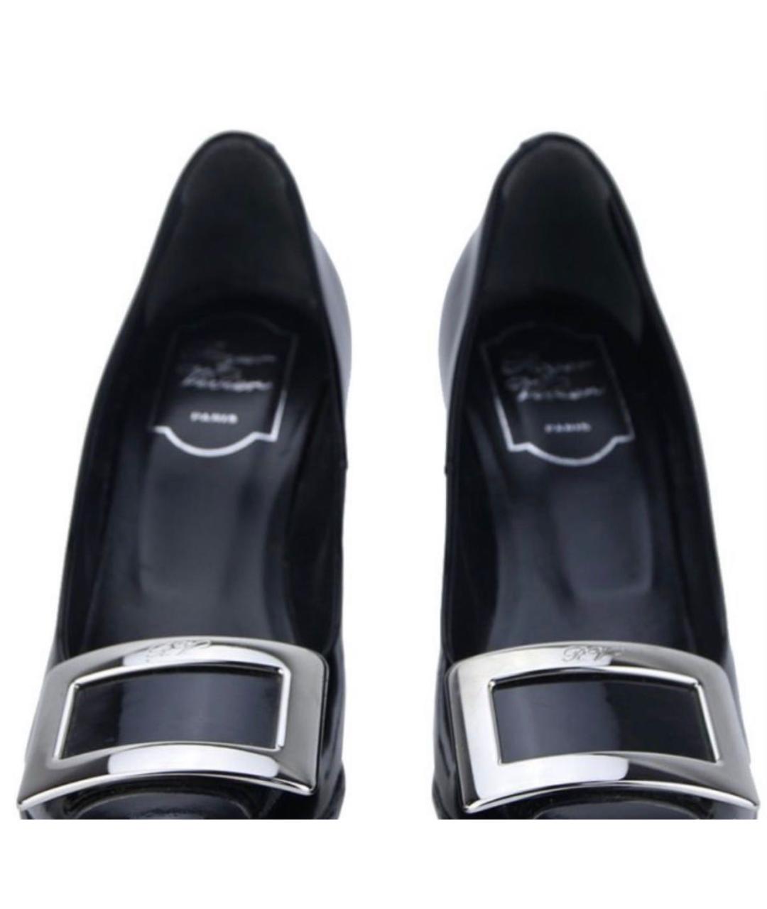 ROGER VIVIER Черные кожаные туфли, фото 2