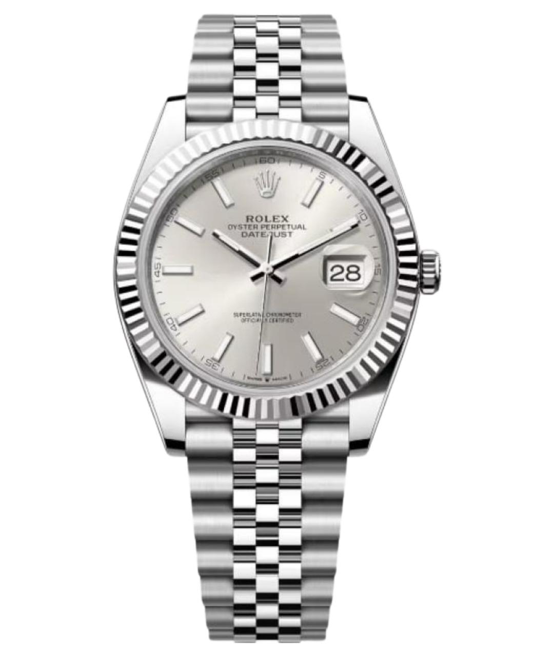 ROLEX Серебряные часы из белого золота, фото 1