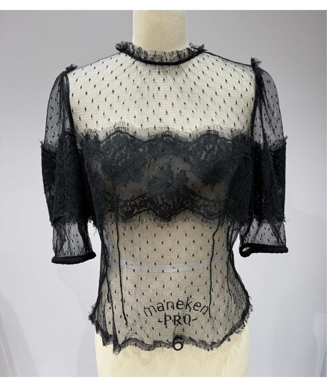 DOLCE&GABBANA Черная кружевная блузы, фото 5