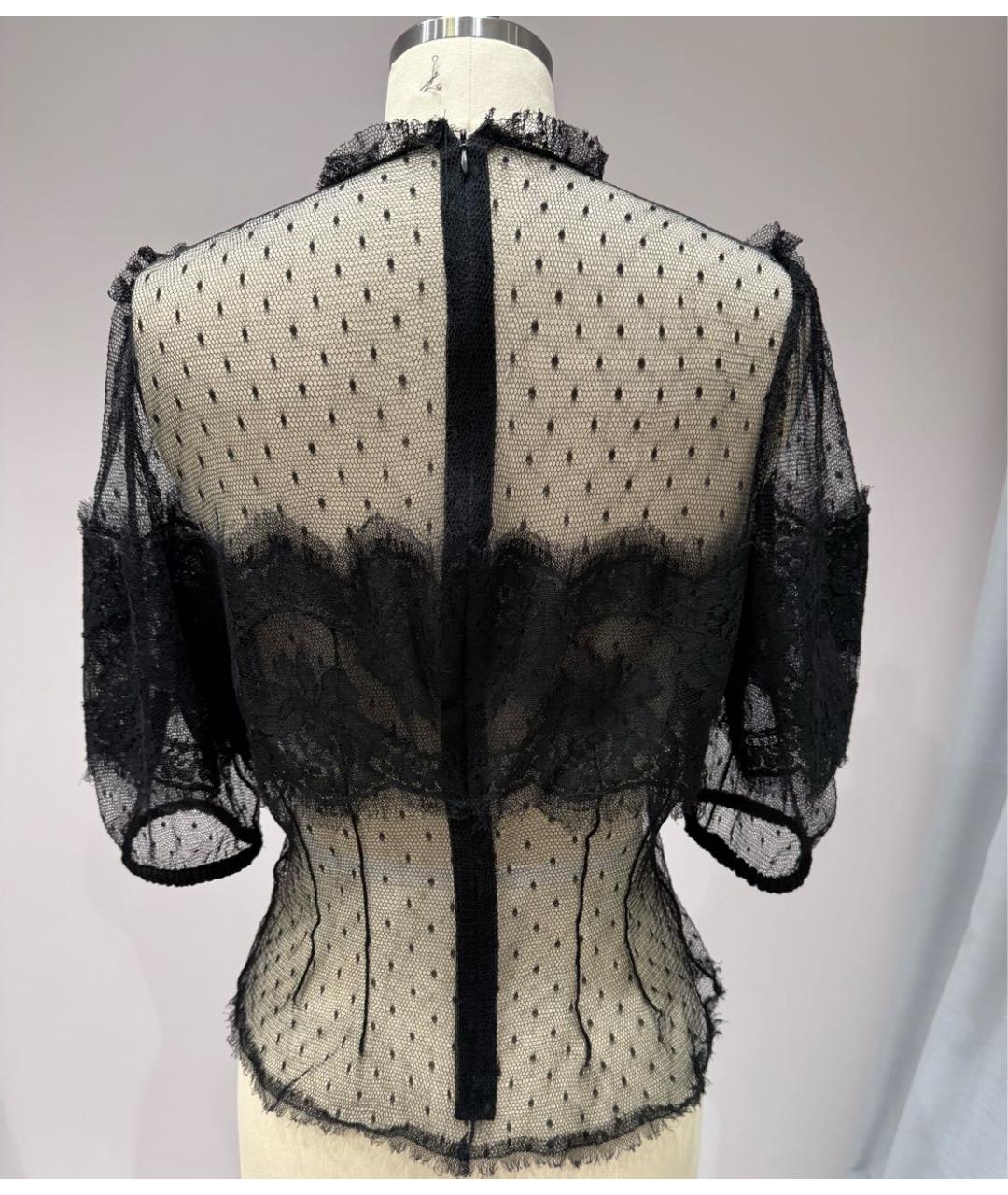 DOLCE&GABBANA Черная кружевная блузы, фото 2