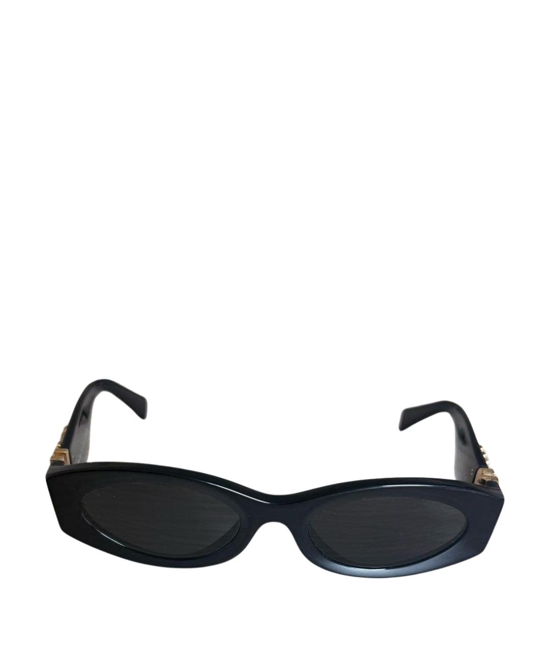 MIU MIU Черные пластиковые солнцезащитные очки, фото 1