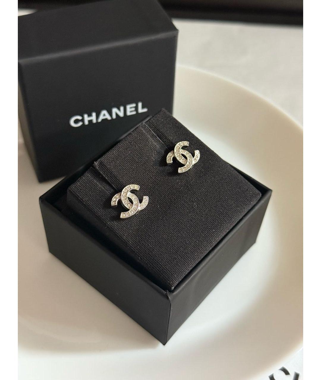 CHANEL Серебряные серьги, фото 2