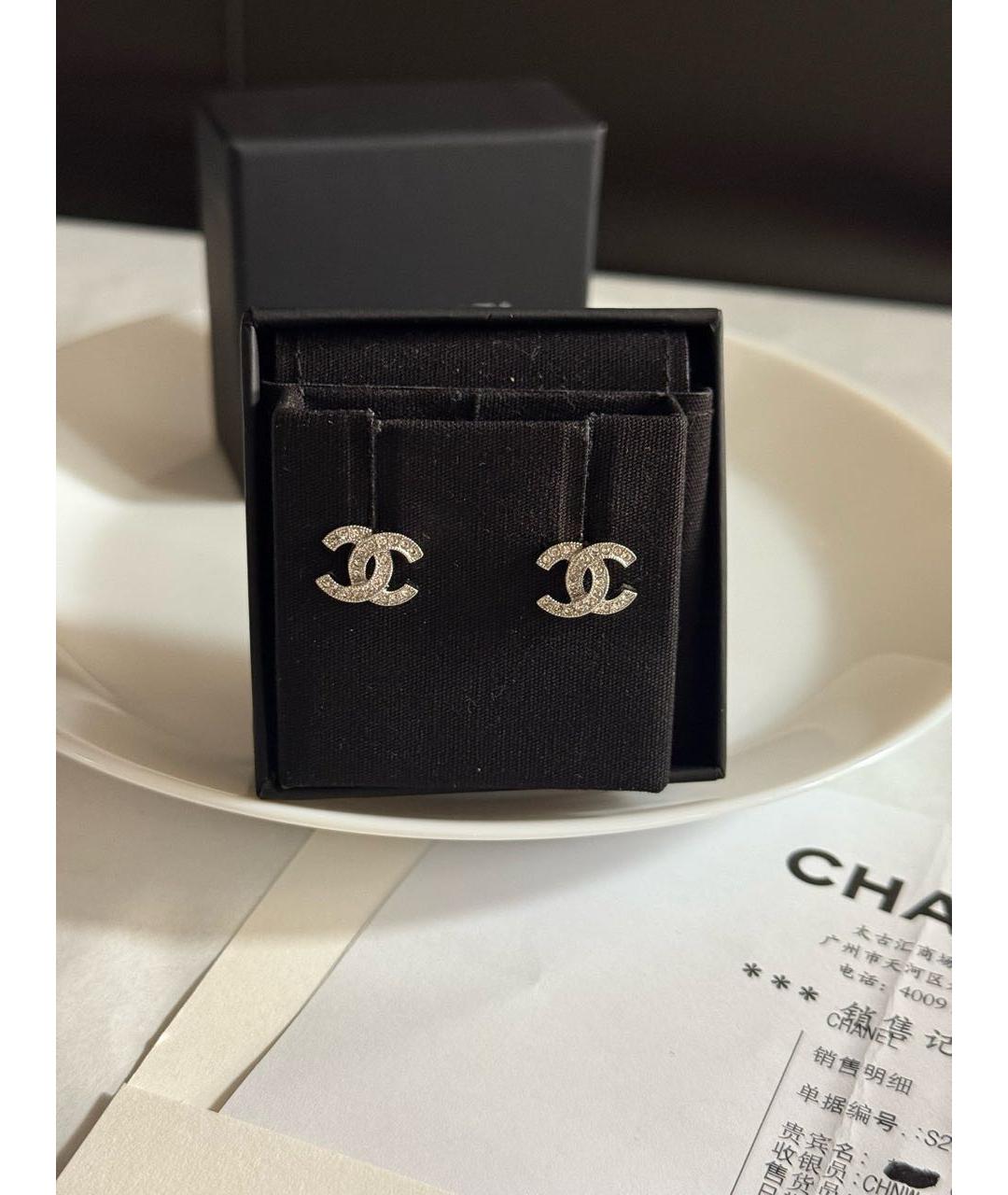 CHANEL Серебряные серьги, фото 4
