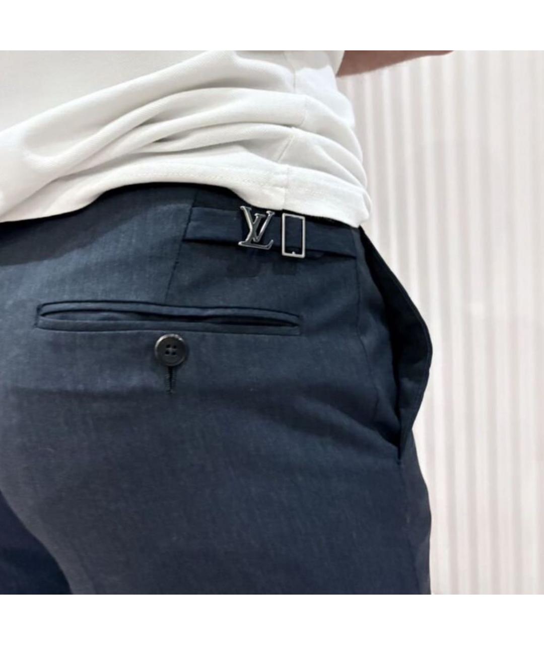 LOUIS VUITTON Антрацитовые классические брюки, фото 5