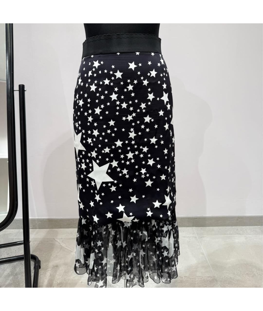 DOLCE&GABBANA Черная шелковая юбка миди, фото 7