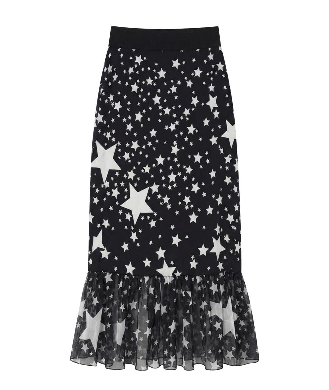 DOLCE&GABBANA Черная шелковая юбка миди, фото 1