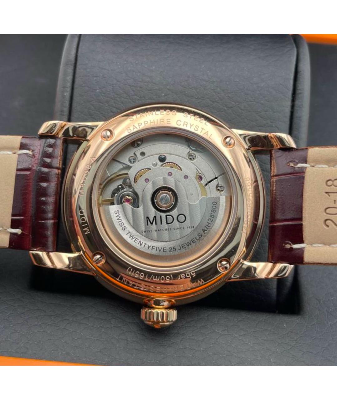 TISSOT Бордовые стальные часы, фото 3