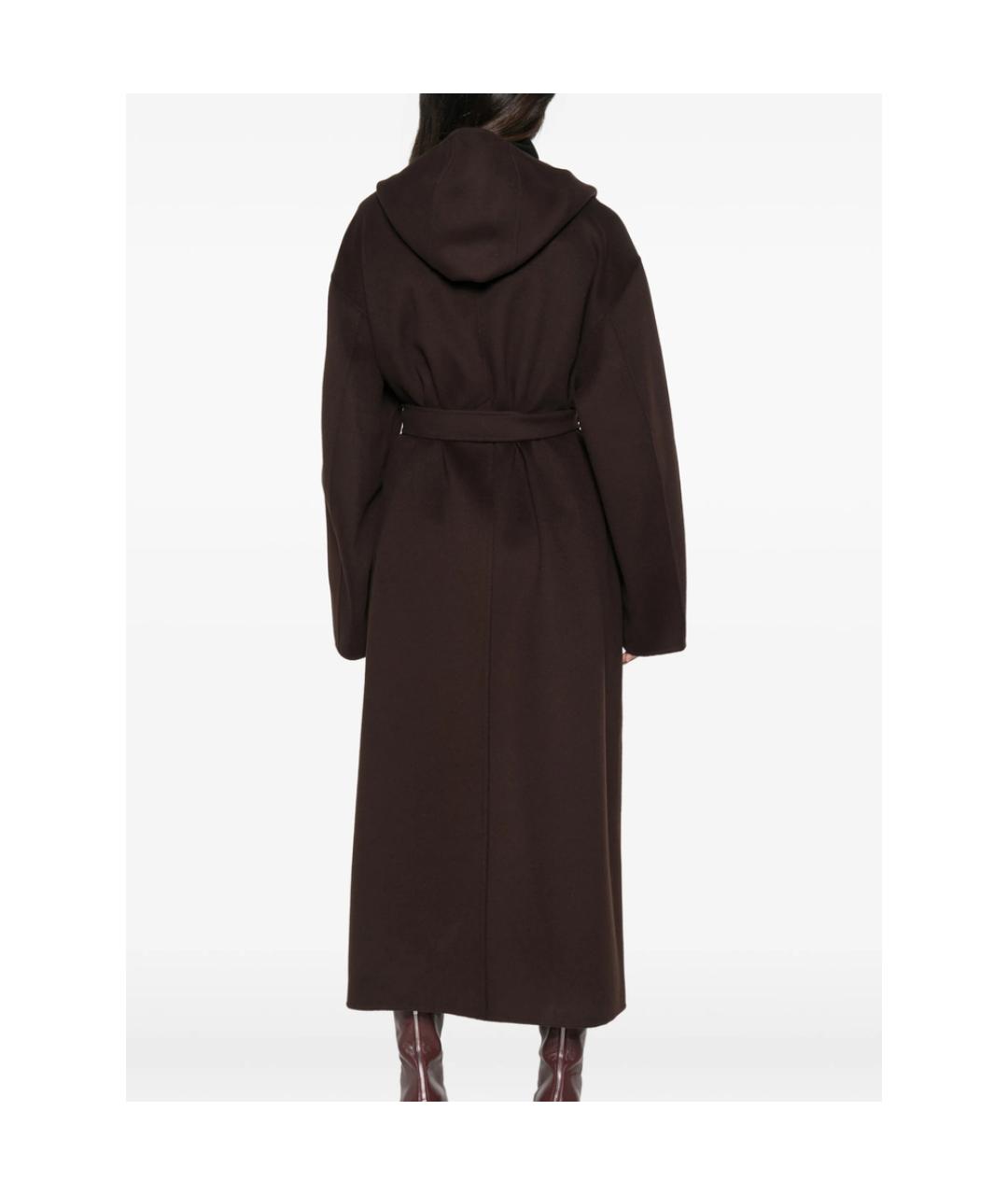 SPORTMAX Коричневое шерстяное пальто, фото 3