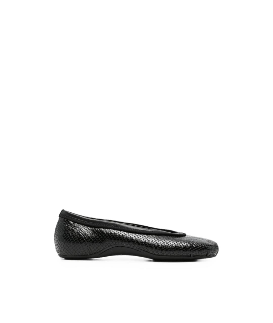 DRIES VAN NOTEN Черные кожаные балетки, фото 1