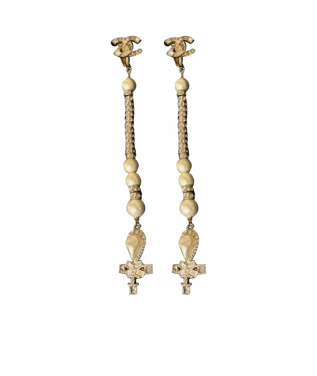CHANEL Золотые серьги, фото 1