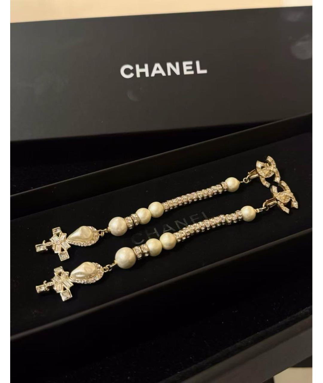 CHANEL Золотые серьги, фото 5