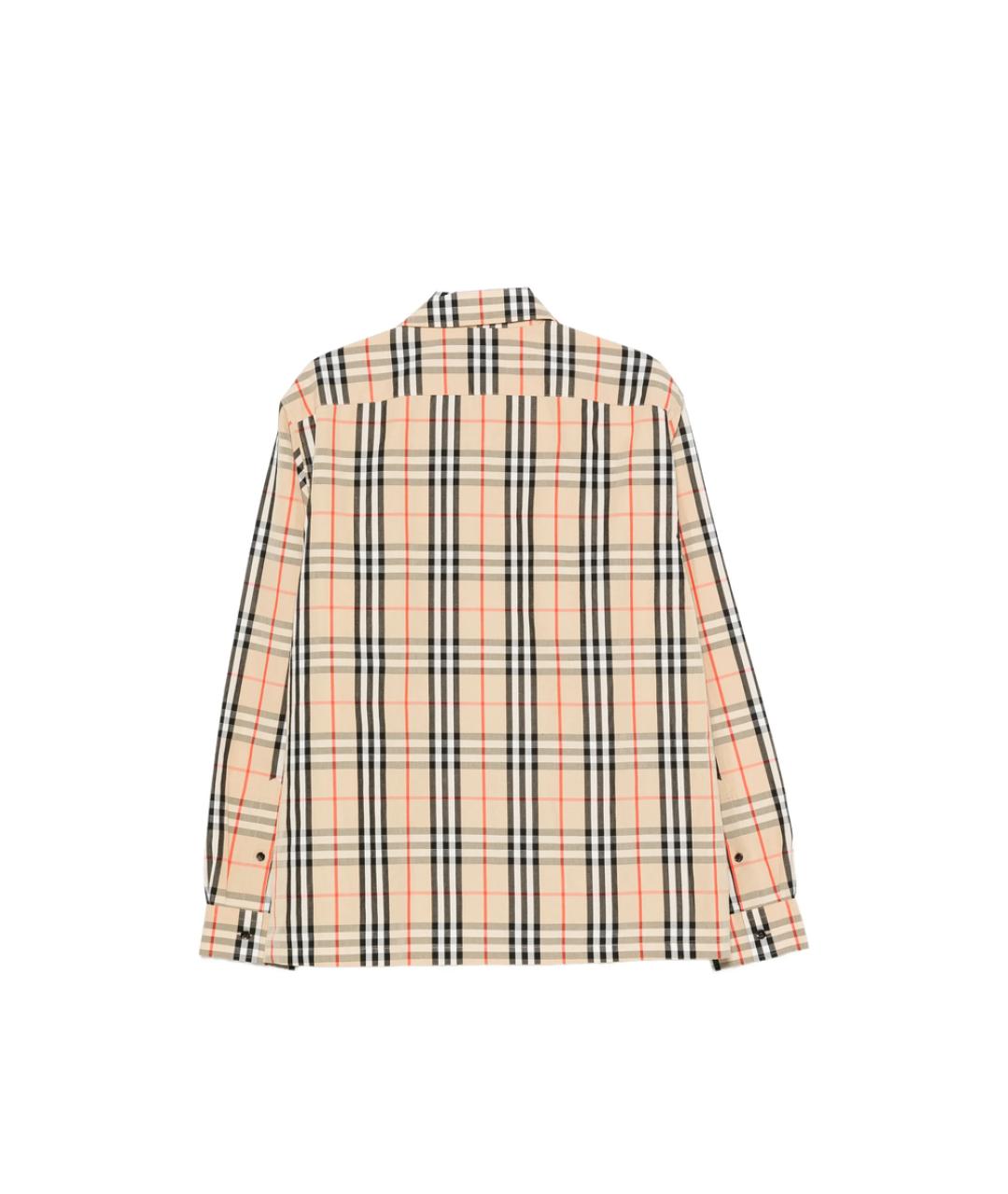 BURBERRY Бежевая хлопковая кэжуал рубашка, фото 2