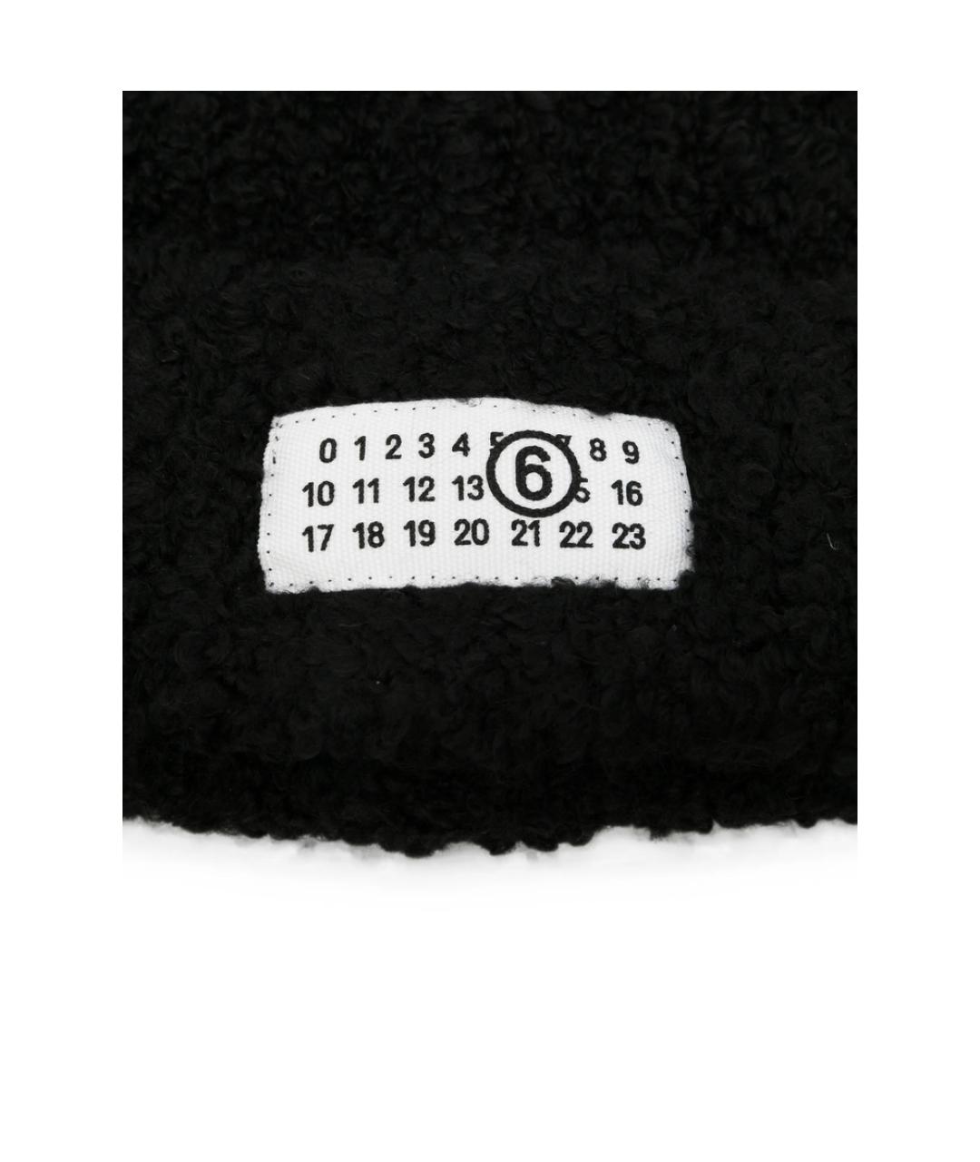 MM6 MAISON MARGIELA Черная шерстяная шапка, фото 3