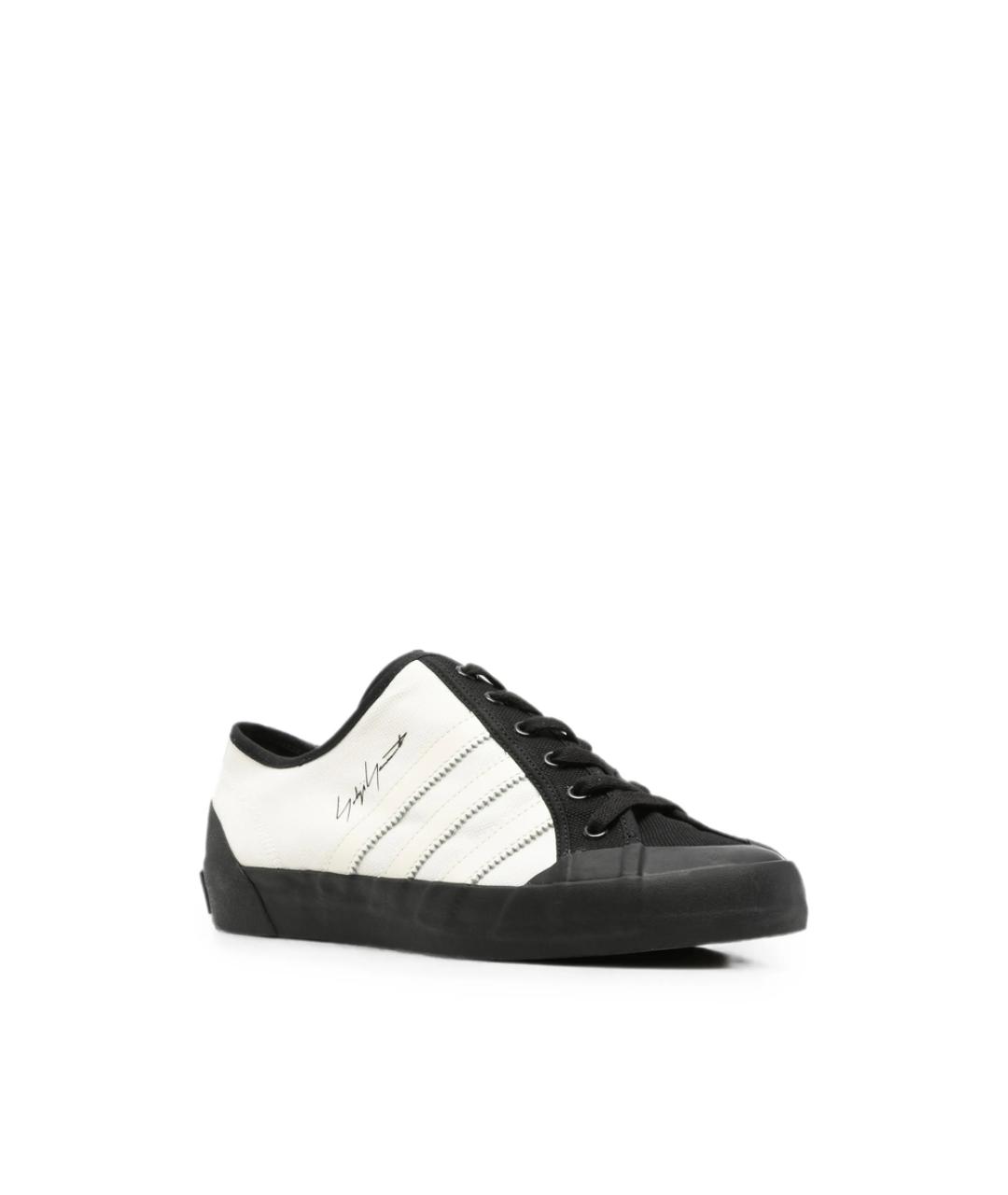 Y-3 Белые текстильные низкие кроссовки / кеды, фото 4