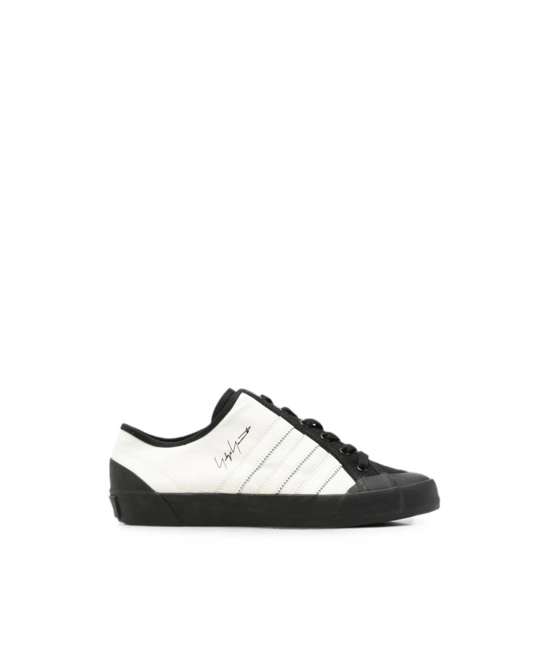 Y-3 Белые текстильные низкие кроссовки / кеды, фото 1
