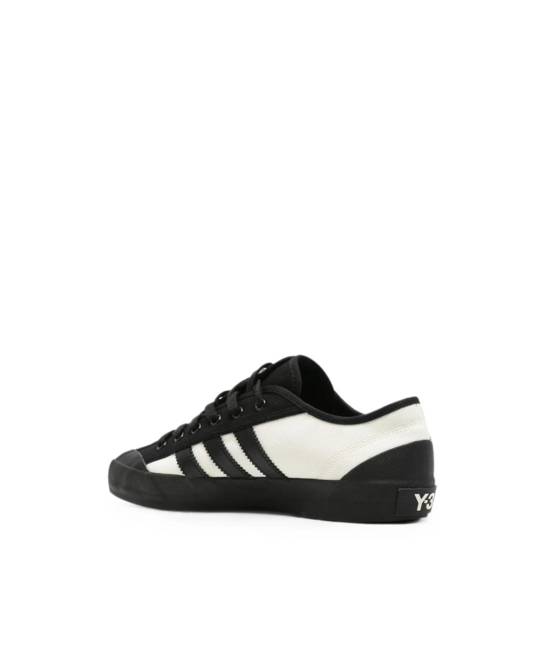Y-3 Белые текстильные низкие кроссовки / кеды, фото 3