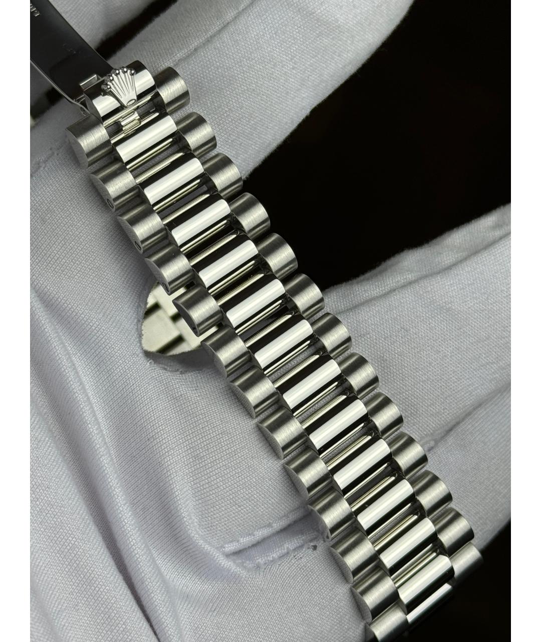 ROLEX Голубые платиновые часы, фото 7