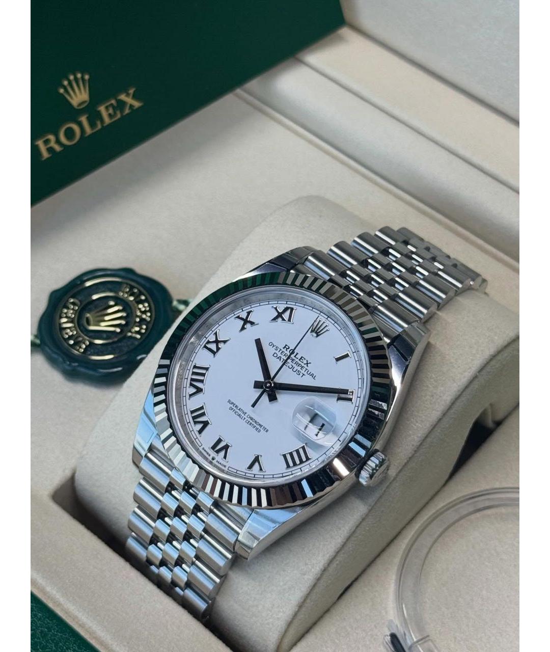 ROLEX Серебряные часы из белого золота, фото 2