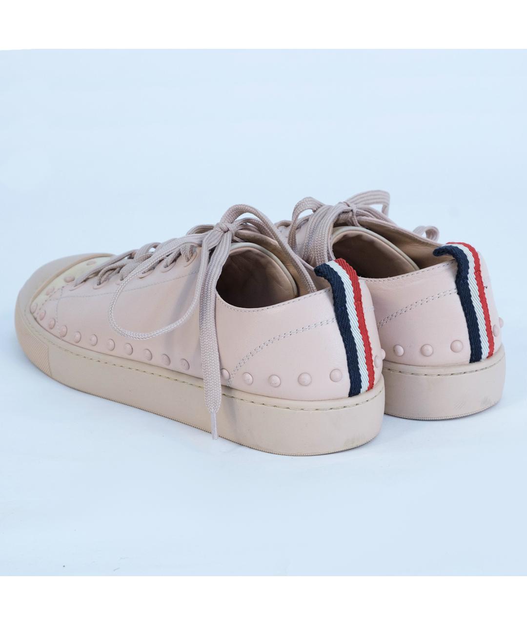 MONCLER Розовые кожаные кеды, фото 7