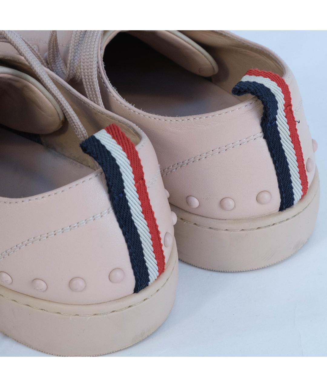MONCLER Розовые кожаные кеды, фото 6