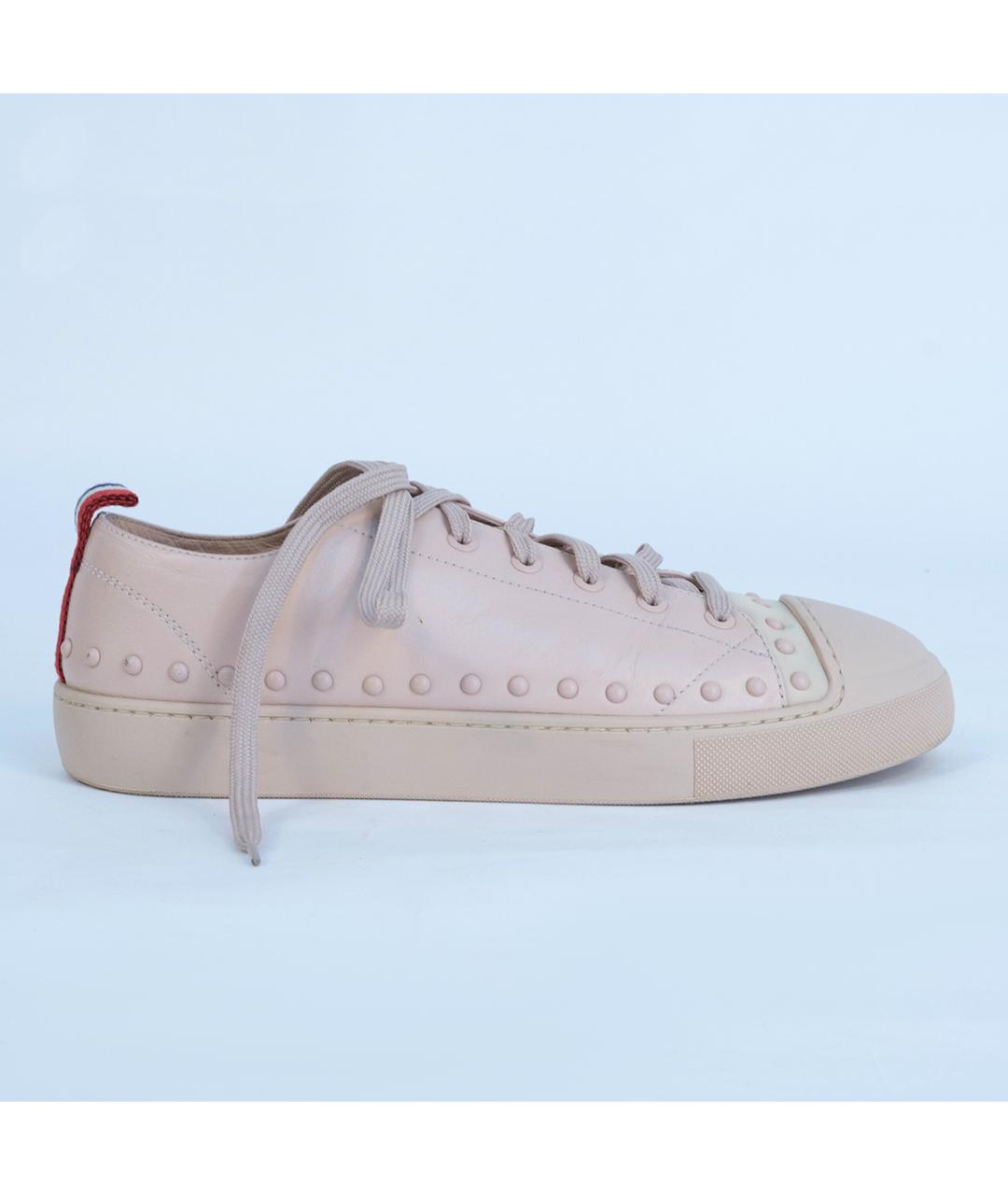 MONCLER Розовые кожаные кеды, фото 2