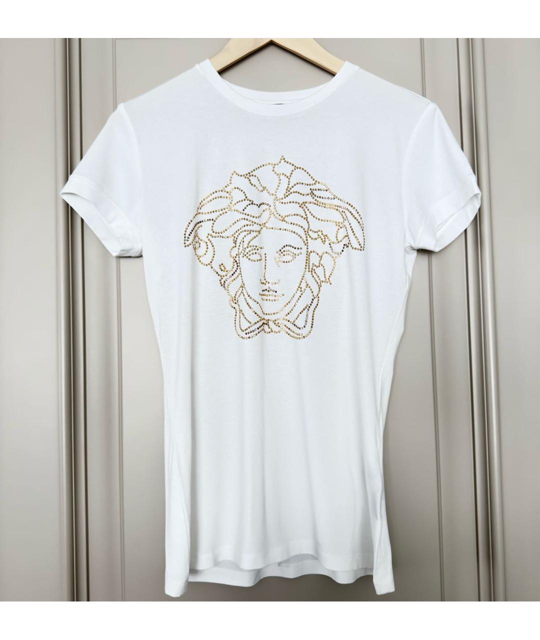 VERSACE Белая вискозная футболка, фото 5