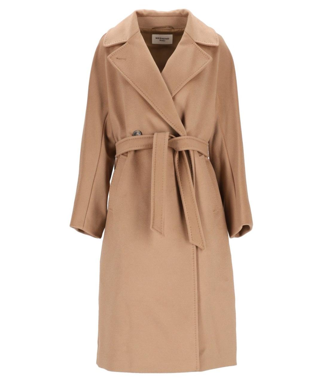WEEKEND MAX MARA Бежевое шерстяное пальто, фото 1