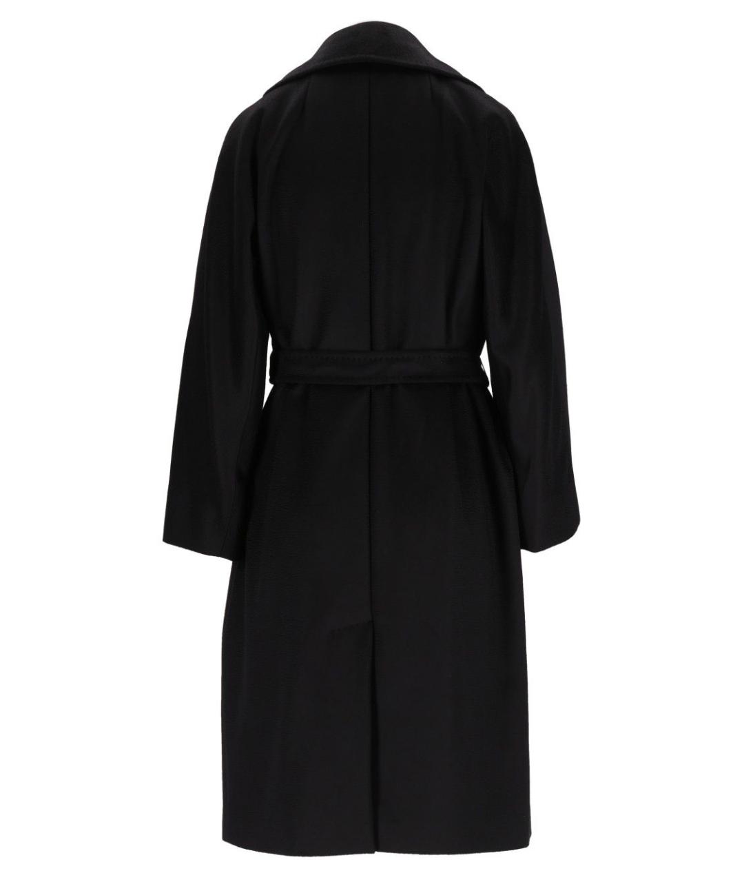 WEEKEND MAX MARA Черное шерстяное пальто, фото 2