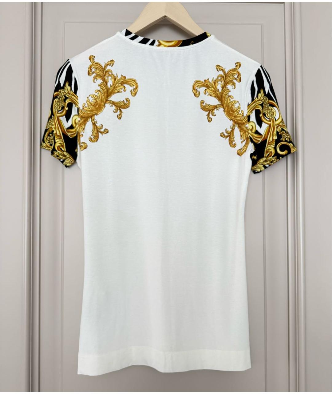 VERSACE Белая хлопко-эластановая футболка, фото 2