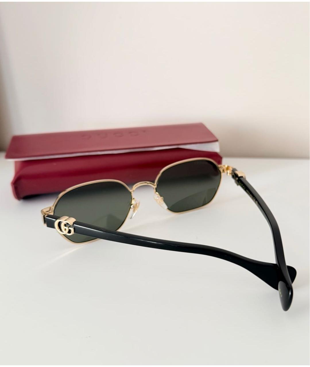GUCCI Золотые солнцезащитные очки, фото 5