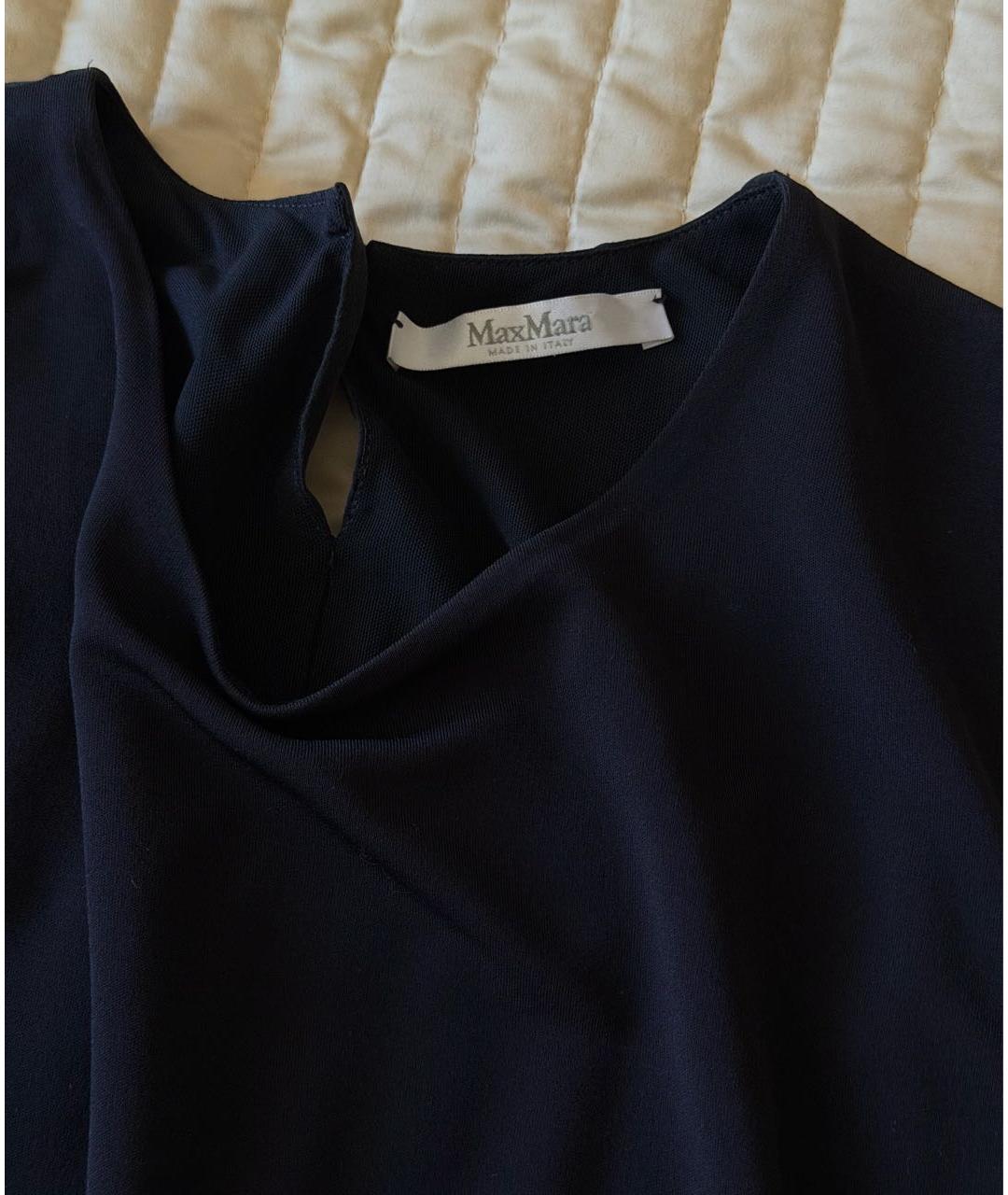 MAX MARA Черное вискозное повседневное платье, фото 3