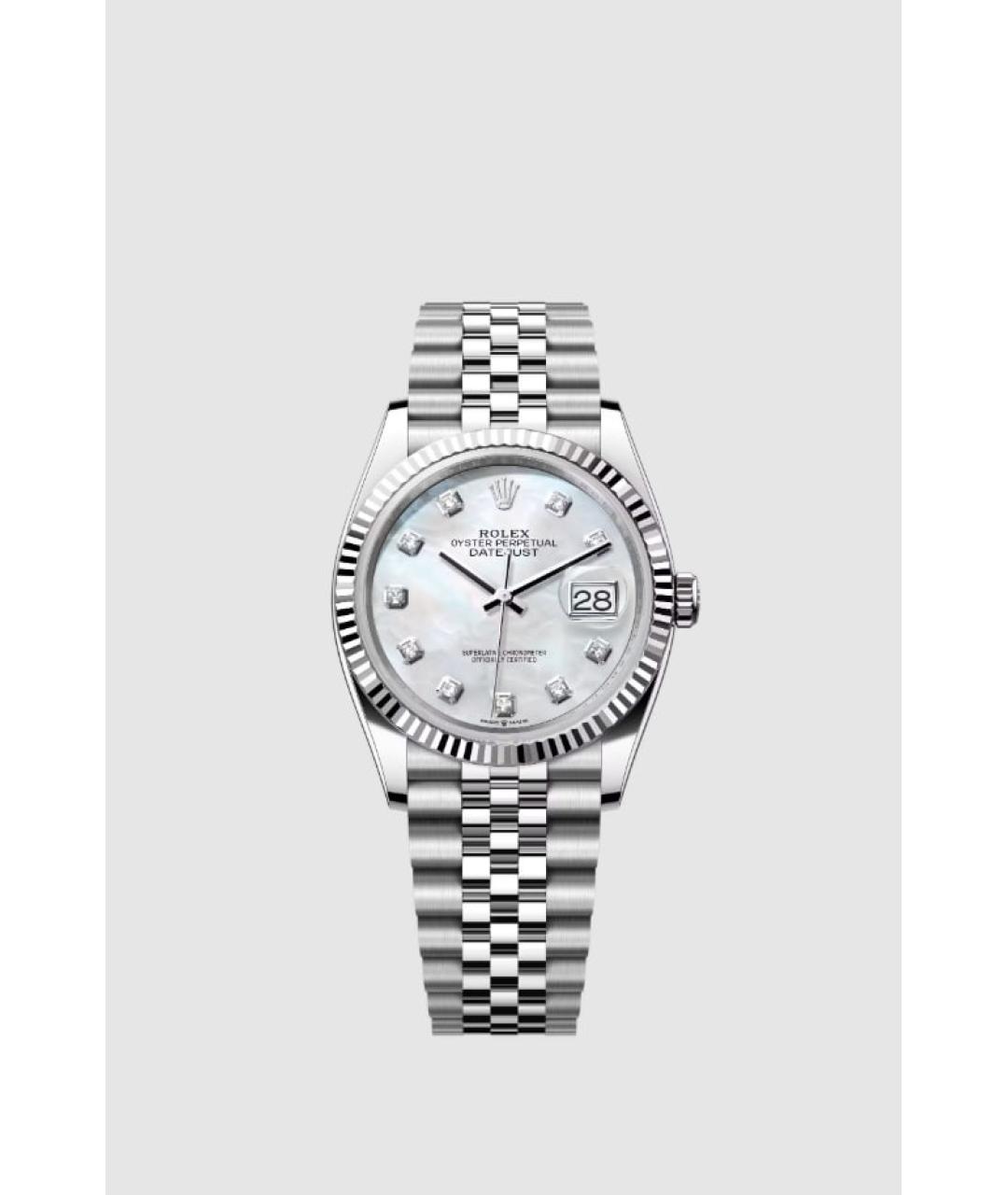 ROLEX Серебряные часы из белого золота, фото 3